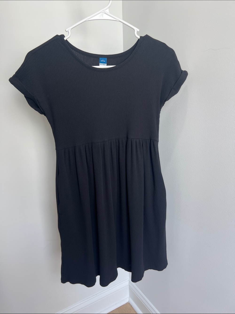 Old Navy Classic Black Ribbed Kids' Dress - Comfortable Everyday Style